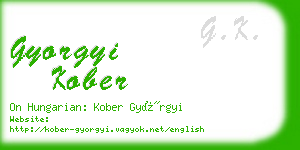 gyorgyi kober business card